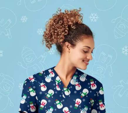 Printed scrubs are becoming more popular in healthcare fashion so that you may express yourself at work.
